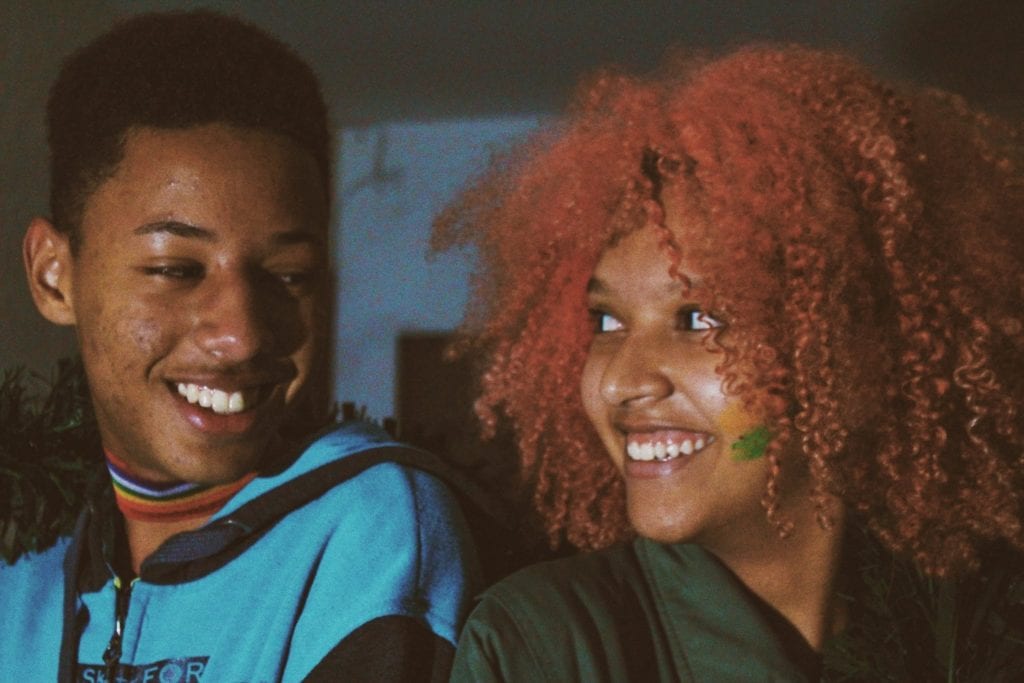 black teens smiling